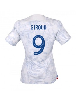 Frankrike Olivier Giroud #9 Replika Borta Kläder Dam VM 2022 Kortärmad